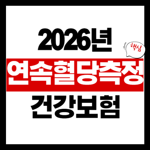 연속혈당측정기 건강보험