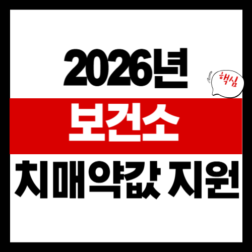 보건소 치매약값 지원
